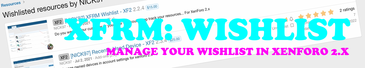 Resource '[NICK97] XFRM Wishlist - XF2'