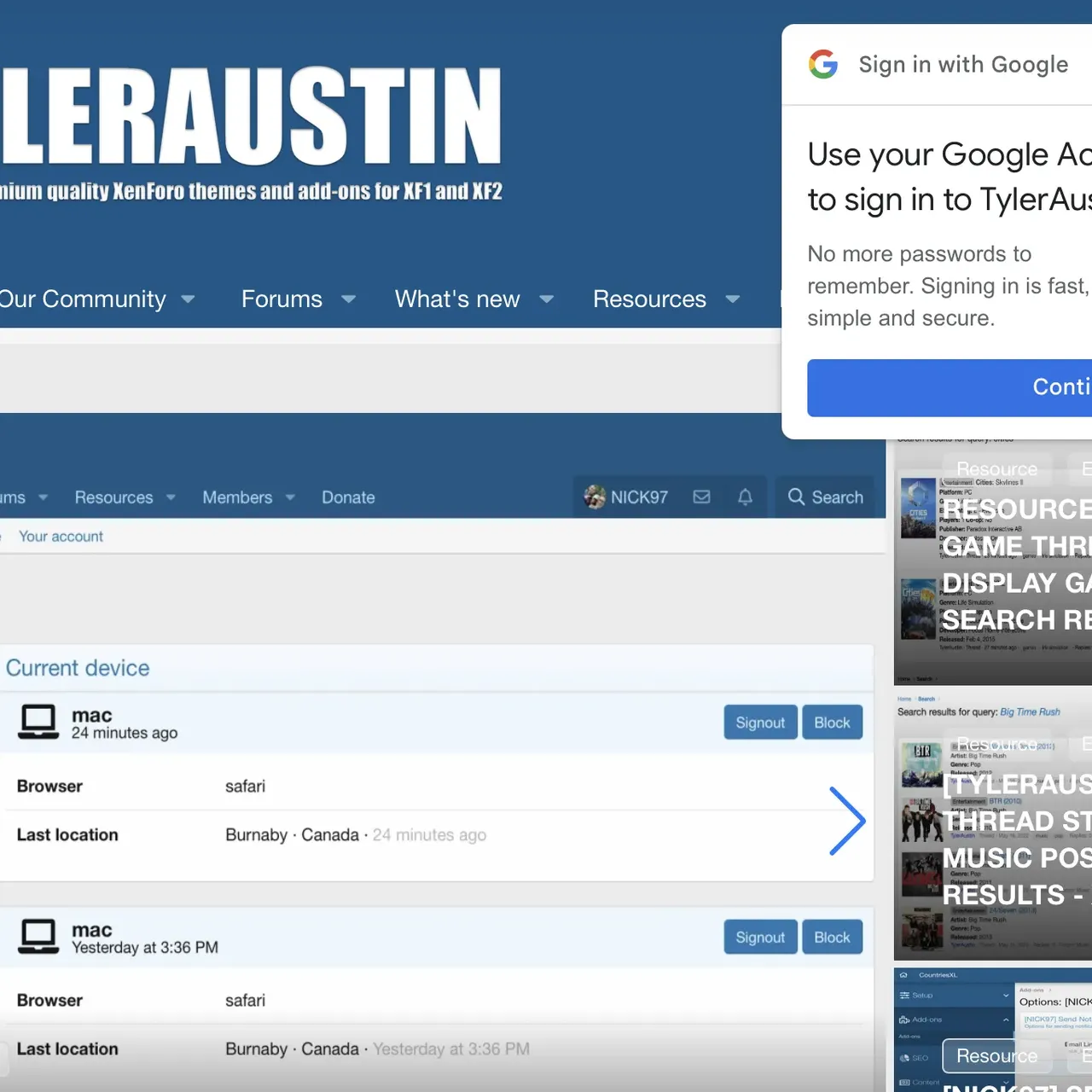 [TylerAustin] Google One Tap Sign-In - XF2